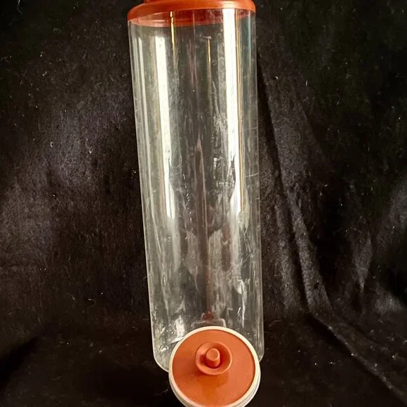 4 - Vintage Estate Tupperware Clear Push Button Lid Storage - Picture 3 of 12